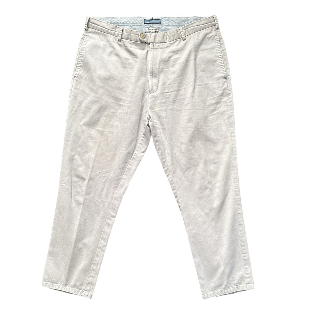 Peter Millar Pima Cotton Mens Size 38 Chinos Pants Flat Front Khaki Beige